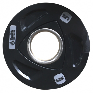 Диск для штанги Smith WP085-1,25 c 3-м хватом, обрезиненный, 1,25кг