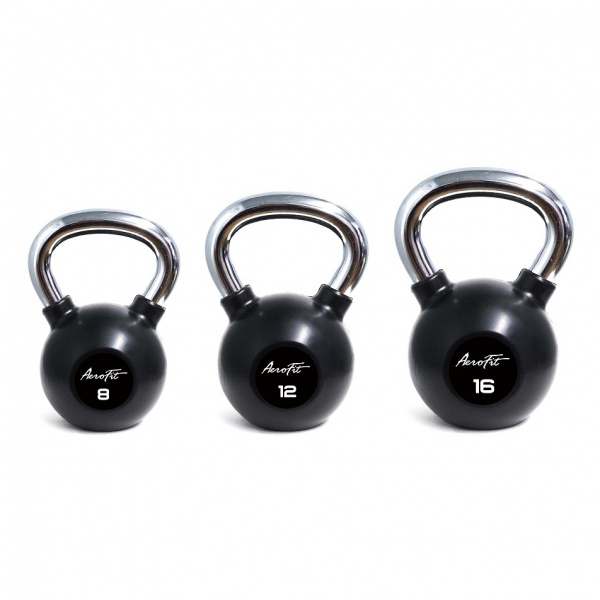 Aerofit AFBK24 гиря обрезиненная с хромированной рукояткой 24 кг.