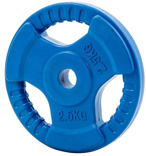 Диск обрезиненный 3 HANDLE цветной D26 мм PROFI-FIT 2,5 кг