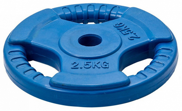 Диск обрезиненный 3 HANDLE цветной D26 мм PROFI-FIT 2,5 кг